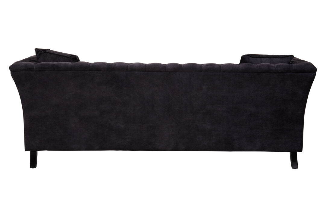 Naples Three Seat Grey Velvet Sofa