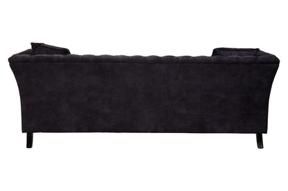 Naples Three Seat Grey Velvet Sofa