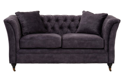 Naples Two Seat Grey Velvet Sofa