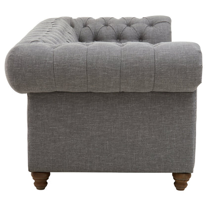 Seville Three Seat Grey Linen Sofa