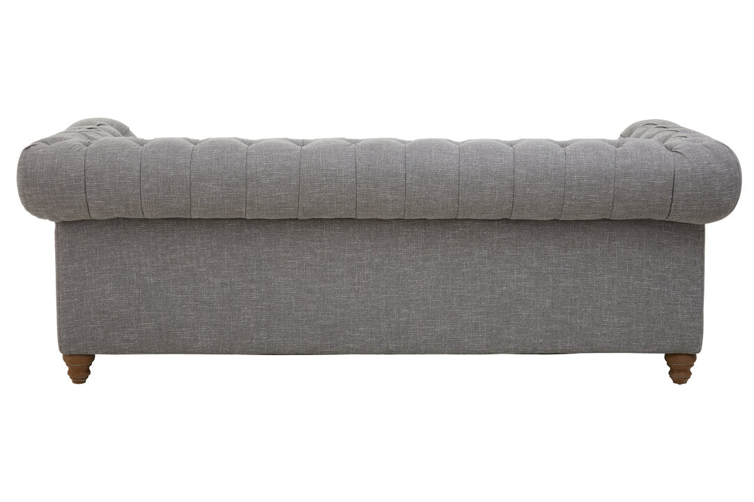 Seville Three Seat Grey Linen Sofa