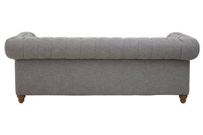 Seville Three Seat Grey Linen Sofa