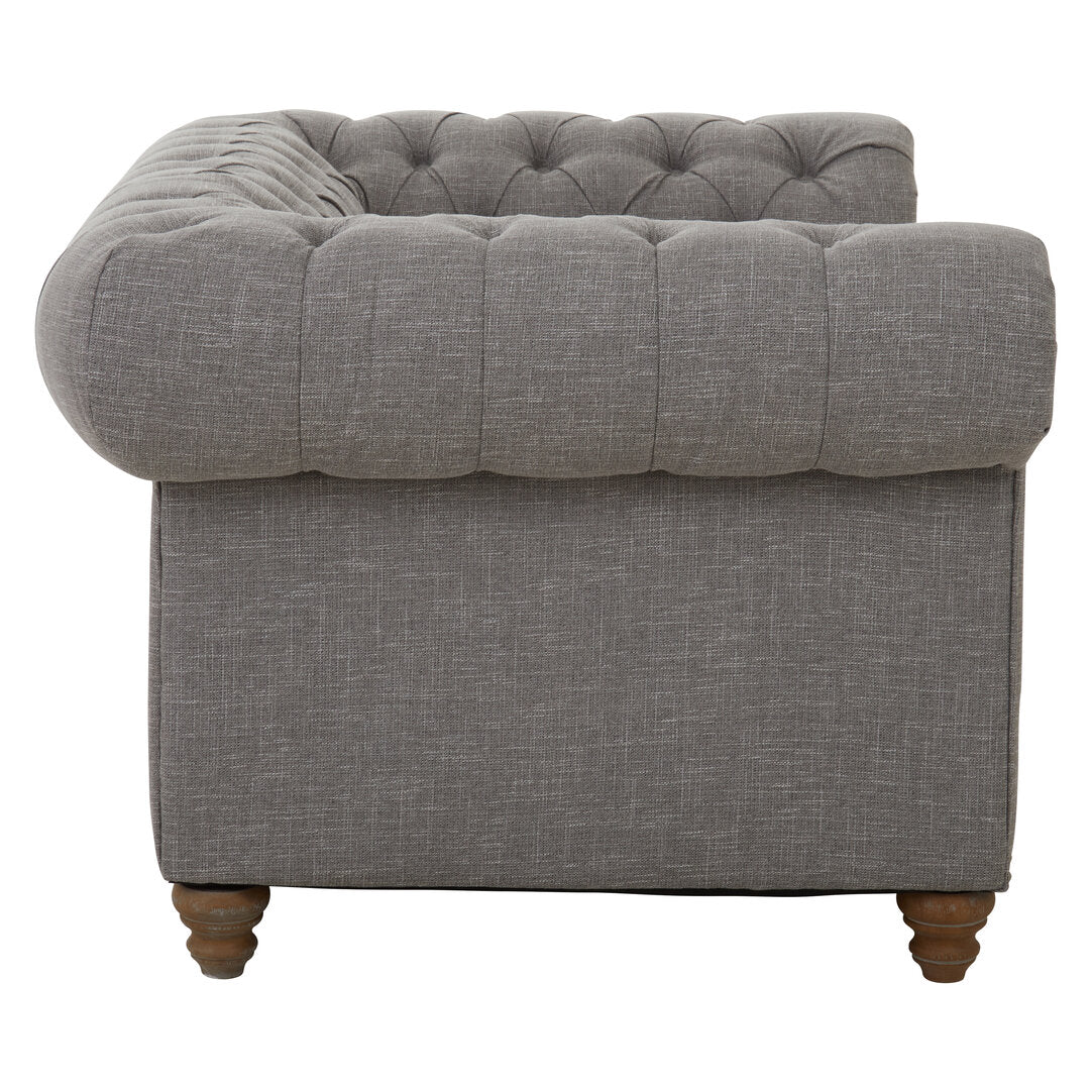 Seville Two Seat Grey Linen Sofa
