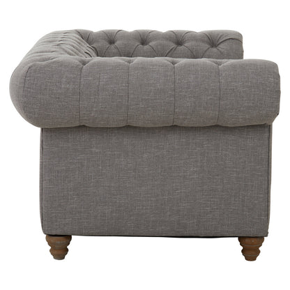 Seville Two Seat Grey Linen Sofa