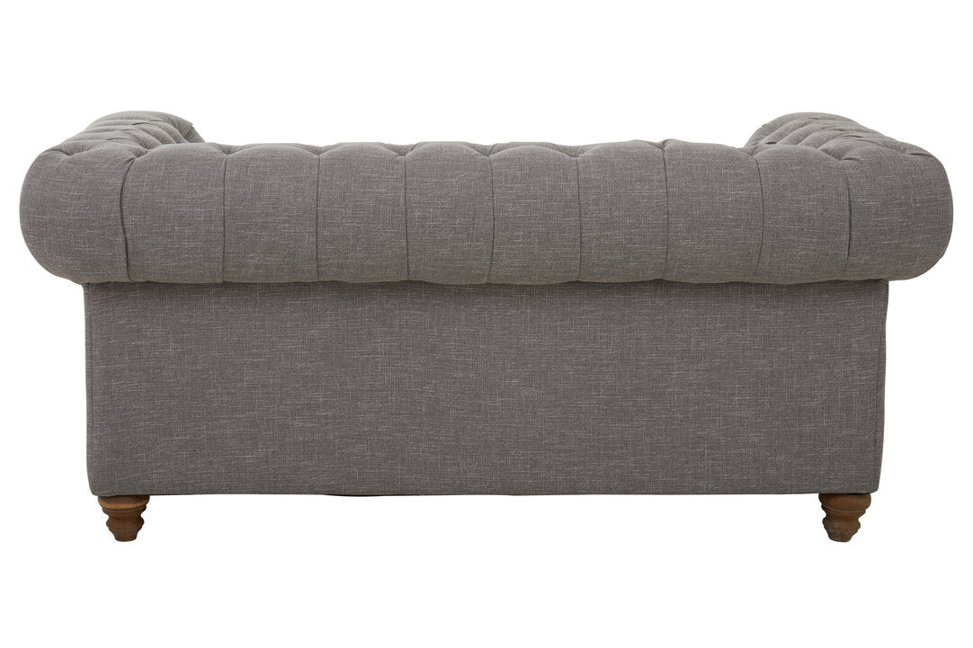 Seville Two Seat Grey Linen Sofa