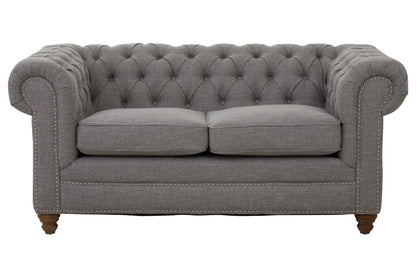Seville Two Seat Grey Linen Sofa
