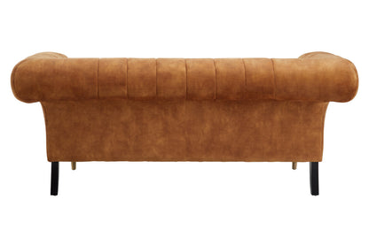 Milan Two Seat Gold Velvet Sofa