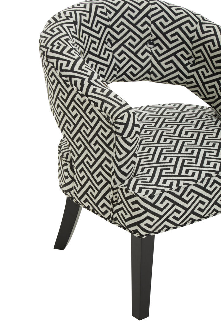Sorrento Park Greek Key design Cutout Lounge Chair