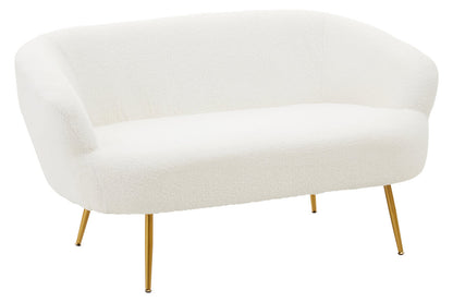 Cordoba Two Seat Sofa With Gold Finish Legs