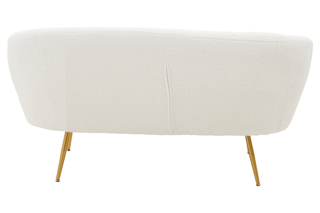 Cordoba Two Seat Sofa With Gold Finish Legs