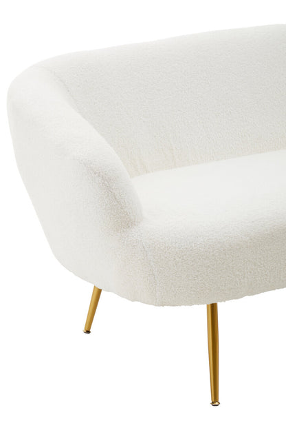 Cordoba Two Seat Sofa With Gold Finish Legs