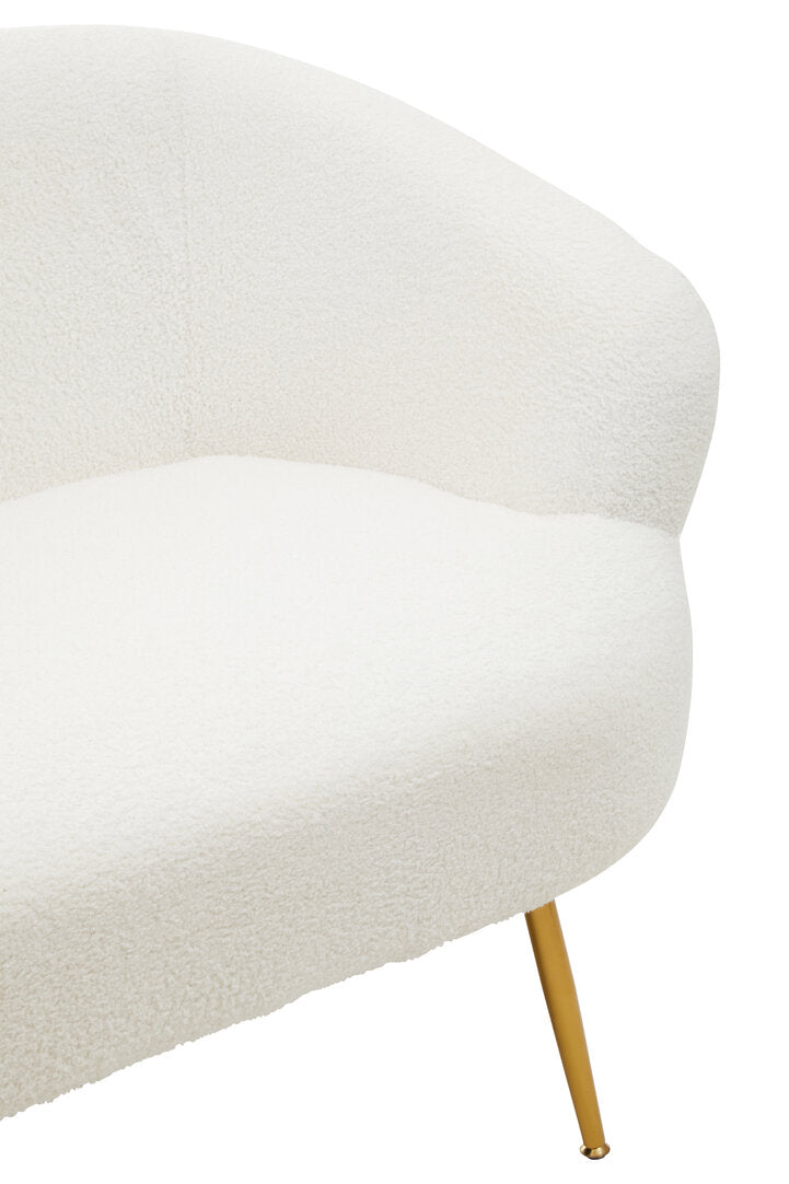 Cordoba Two Seat Sofa With Gold Finish Legs