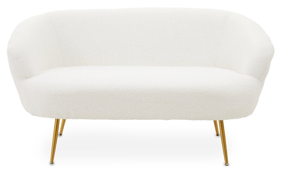 Cordoba Two Seat Sofa With Gold Finish Legs