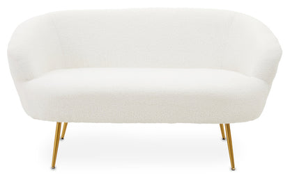 Cordoba Two Seat Sofa With Gold Finish Legs