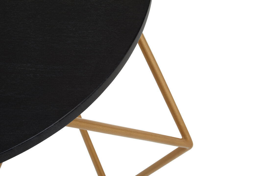 Loxley Round Marble Top Coffee Table With Gold Finish Frame