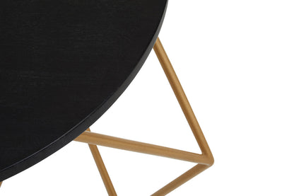 Loxley Round Marble Top Coffee Table With Gold Finish Frame