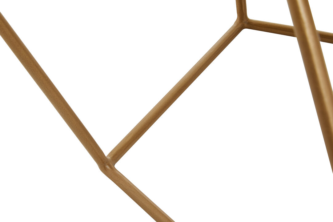 Loxley Round Marble Top Coffee Table With Gold Finish Frame