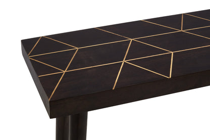 Penzance Mango Wood And Gold Finishing Console Table