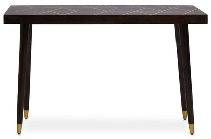 Penzance Mango Wood And Gold Finishing Console Table
