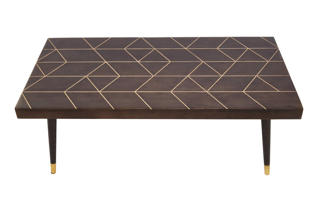 Penzance Mango Wood And Gold Finishing Coffee Table