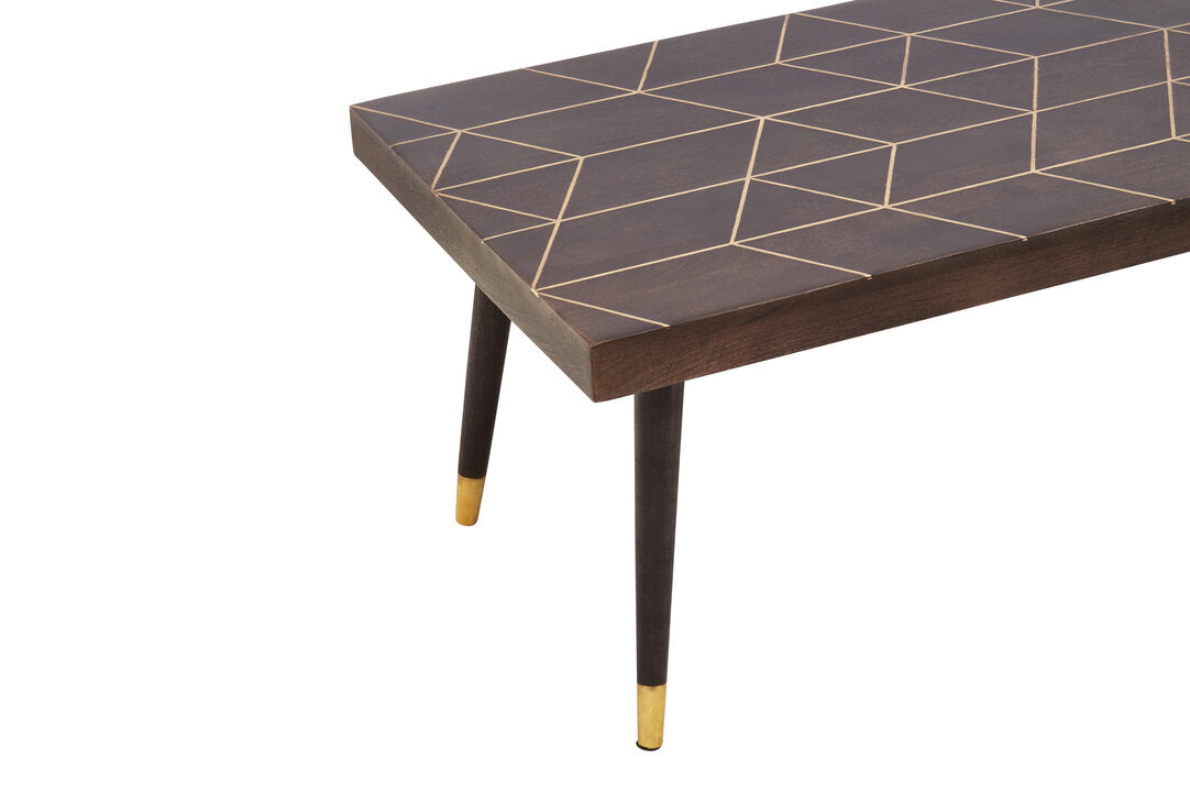 Penzance Mango Wood And Gold Finishing Coffee Table