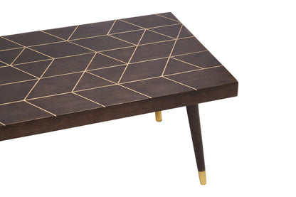 Penzance Mango Wood And Gold Finishing Coffee Table