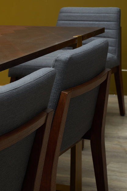 Como Charcoal Grey Dining Chair with Oak Legs