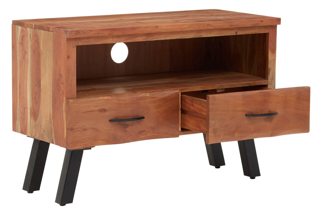 Florence Two Drawer Acacia Media Unit