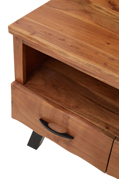 Florence Two Drawer Acacia Media Unit