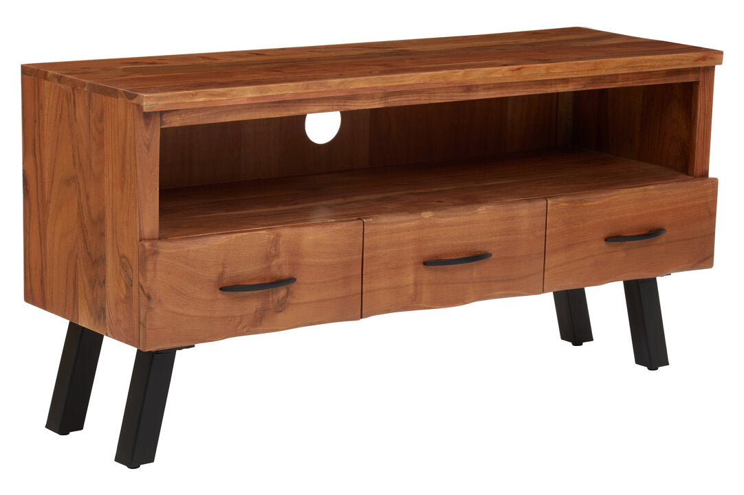 Florence Three Drawer Acacia Media Unit