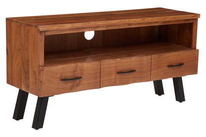 Florence Three Drawer Acacia Media Unit