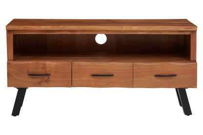 Florence Three Drawer Acacia Media Unit