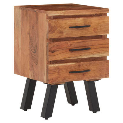Florence Three Drawer Acacia Side Table