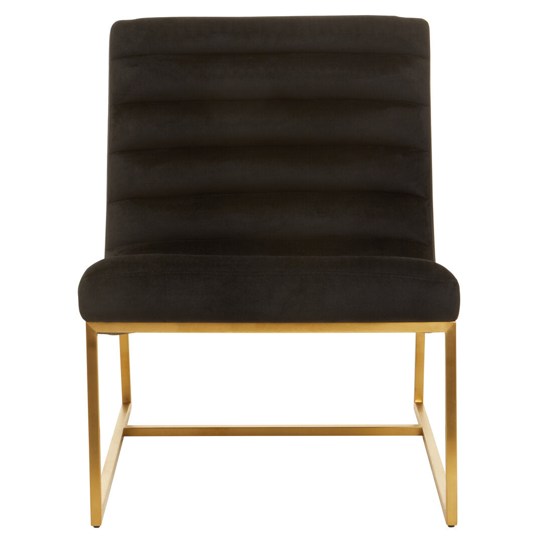 Valencia Black and Gold Lounge Chair