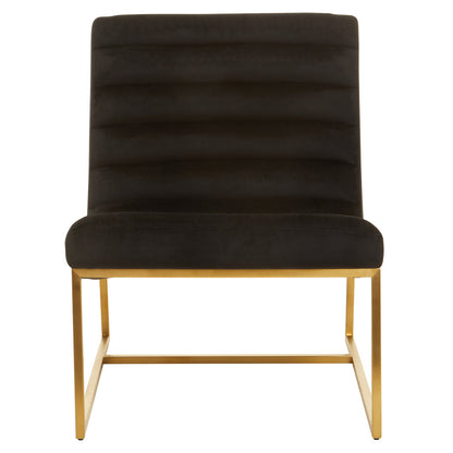 Valencia Black and Gold Lounge Chair