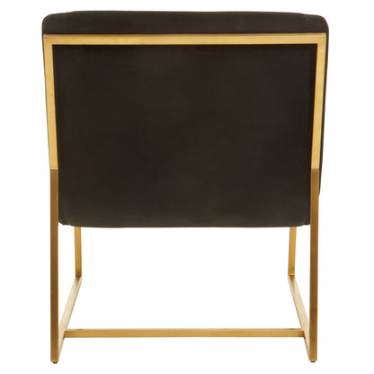 Valencia Black and Gold Lounge Chair