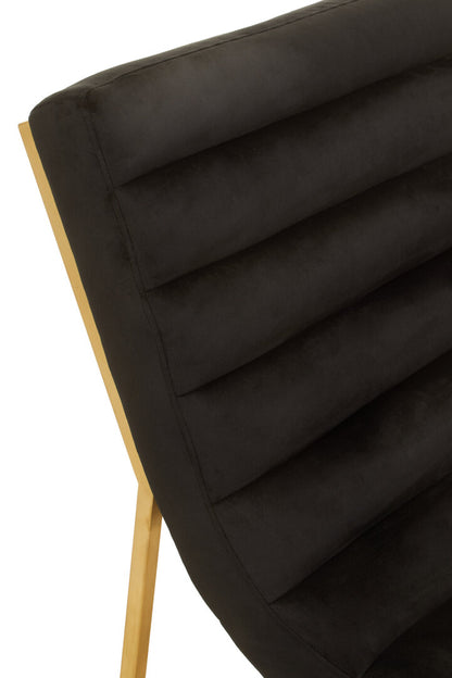 Valencia Black and Gold Lounge Chair