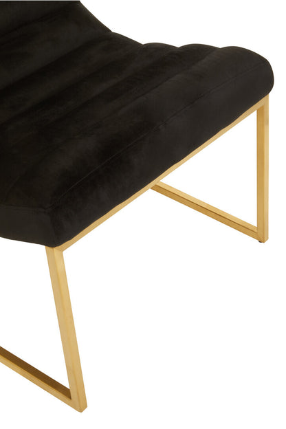 Valencia Black and Gold Lounge Chair