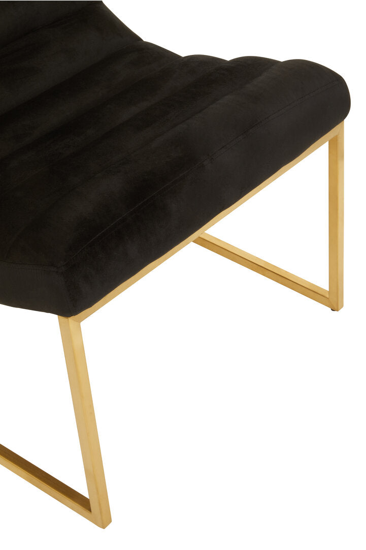 Valencia Black and Gold Lounge Chair