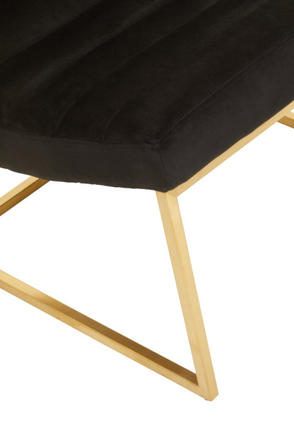 Valencia Black and Gold Lounge Chair