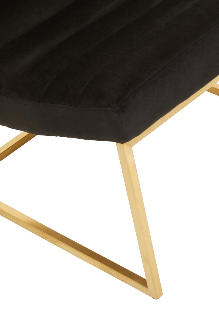 Valencia Black and Gold Lounge Chair