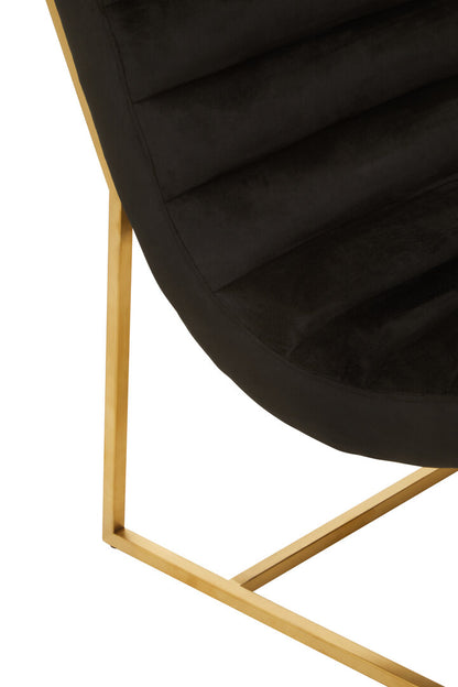 Valencia Black and Gold Lounge Chair