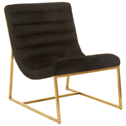 Valencia Black and Gold Lounge Chair