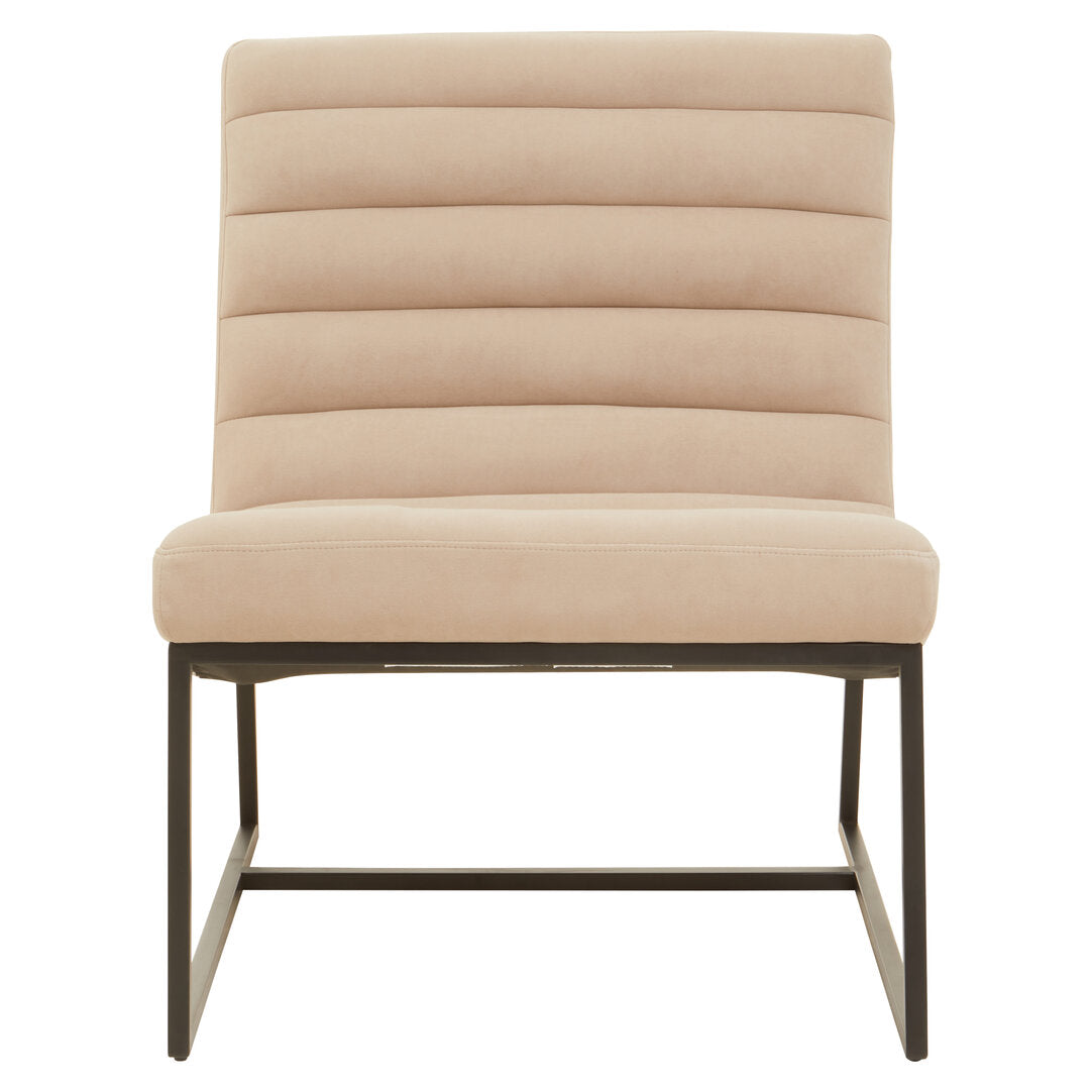 Valencia Ivory Velvet Lounge Chair