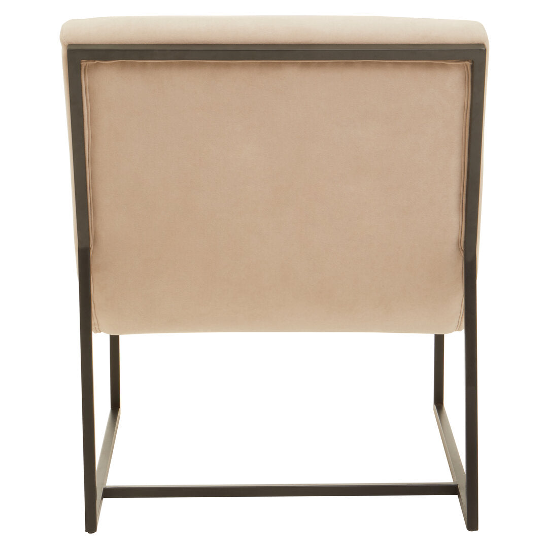 Valencia Ivory Velvet Lounge Chair