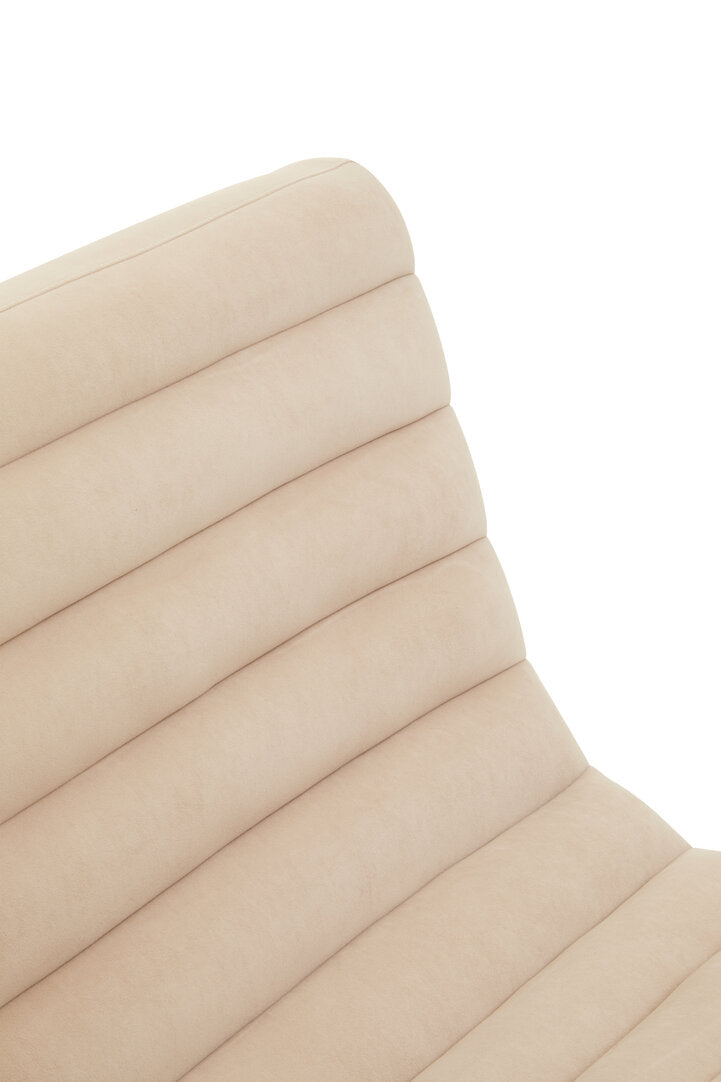 Valencia Ivory Velvet Lounge Chair