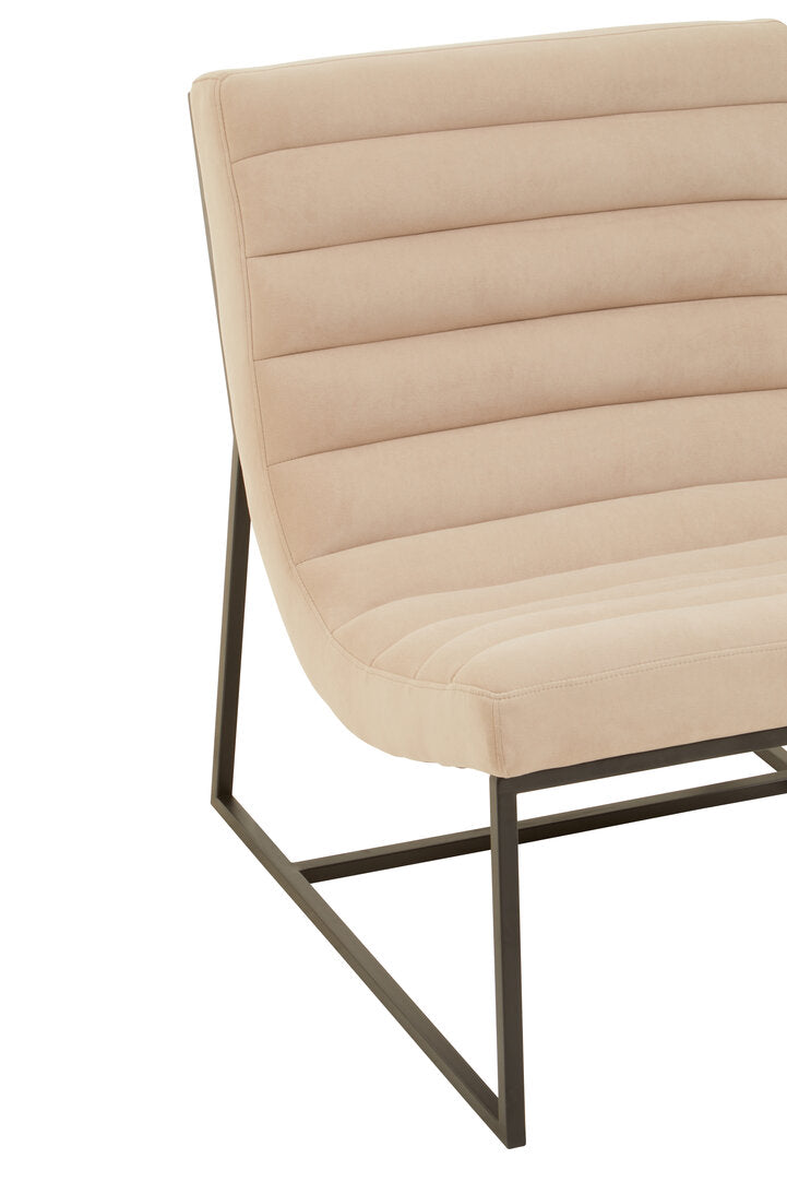 Valencia Ivory Velvet Lounge Chair