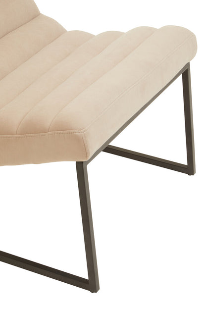 Valencia Ivory Velvet Lounge Chair