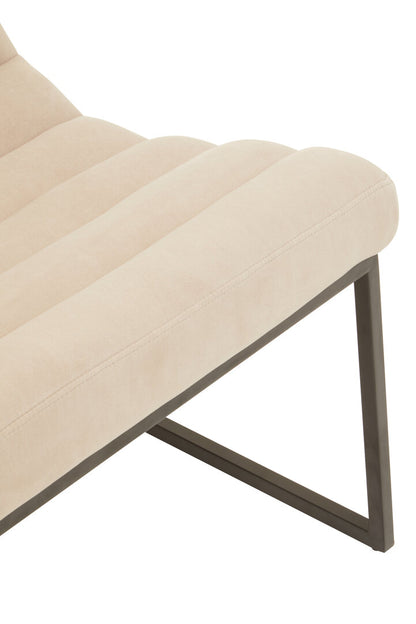 Valencia Ivory Velvet Lounge Chair