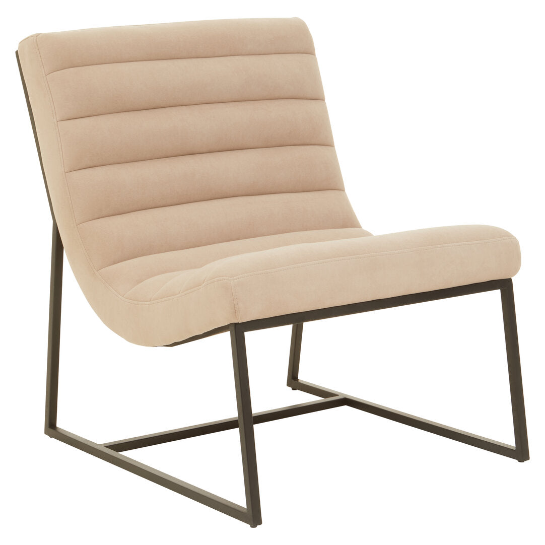 Valencia Ivory Velvet Lounge Chair